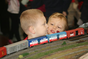 Two of our youngest members at the West Barnstable FireFighter's Pancake Breakfast